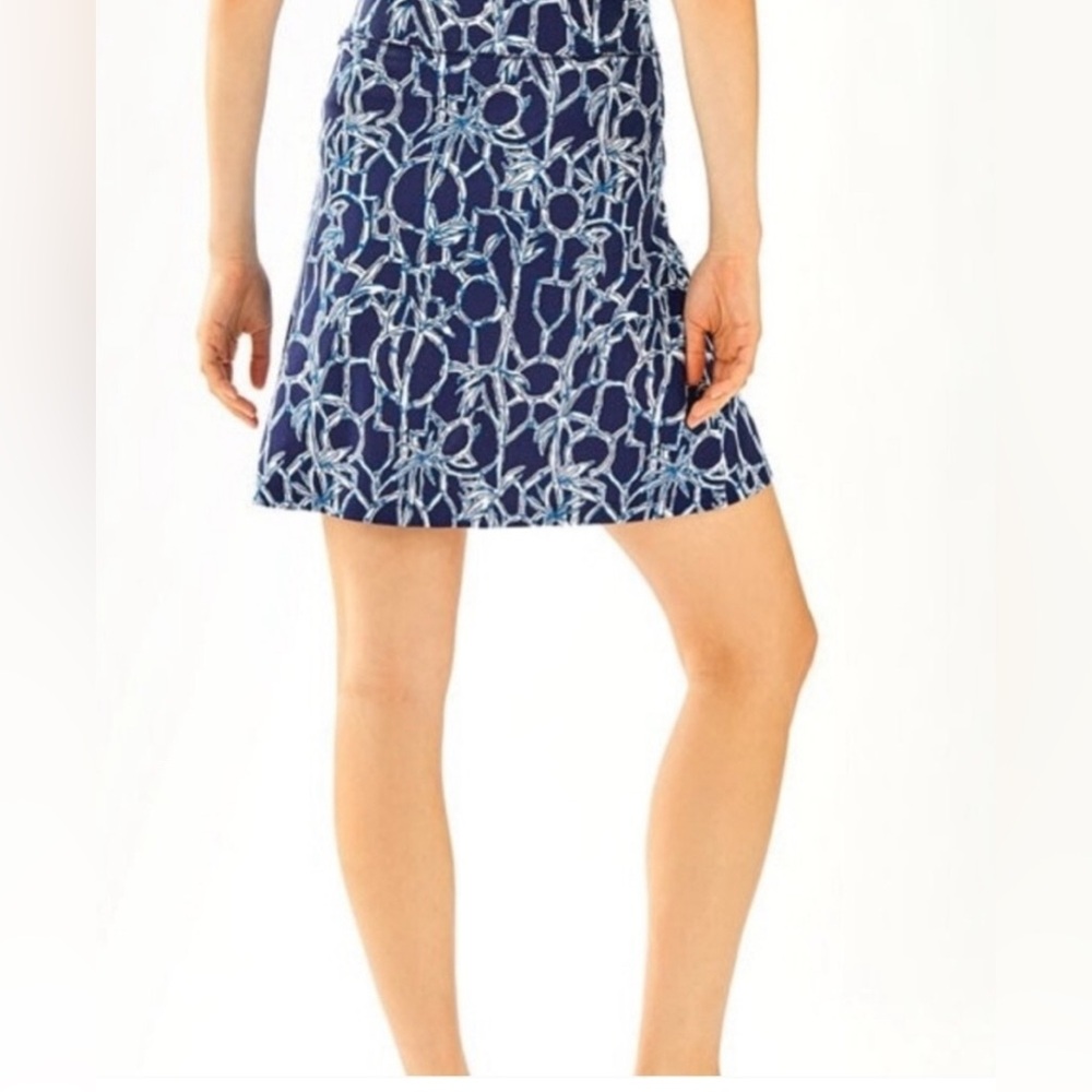 Lilly Pulitzer Brenna Knit Skirt in High Tide Lucky Bamboo